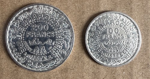 Lot pièces maroc 1953 - 2, (ah