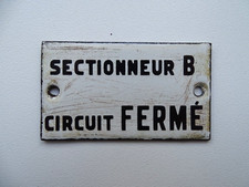 Plaque émaillée métier électricien électricité armoire électrique 7 x 4 - n°13