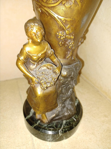 Vase régule xixe parement - régule,