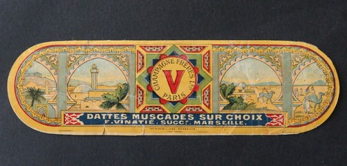 Ancienne étiquette dattes - ancienne,