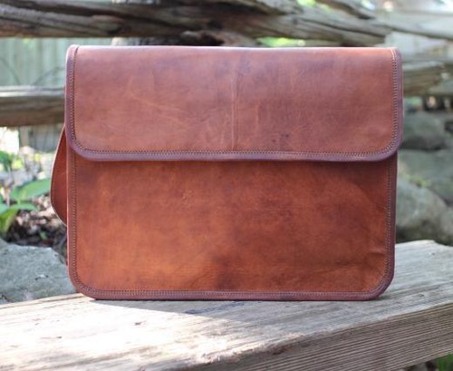 Sac cuir délavé - cuir, messager
