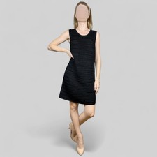 Robe noire tricot - en,