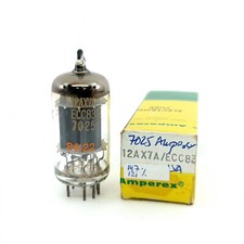 1 x tube 12AX7A / ECC83 / 7025 AMPÈREREX. PROD des années 1980. TIGES EN CUIV...