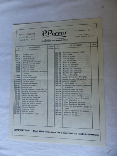 Prospectus agricole p perras - :,