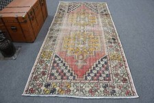 Tapis vintage, tapis marocain, tapis de cuisine, tapis de surface de 4,3 x 8,...