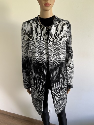 Manteau noir blanc - et,