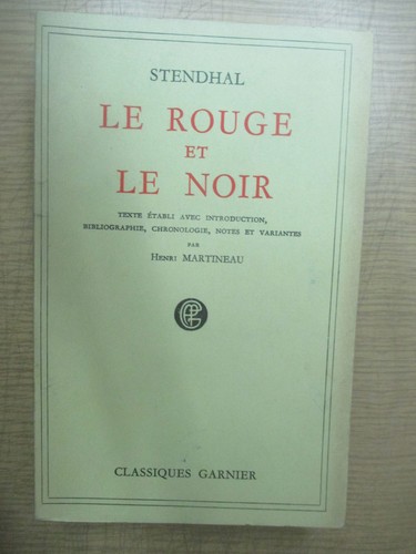 Stendhal rouge le noir - rouge, noir"