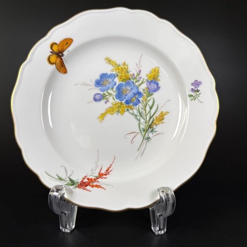 Assiette papillon fleur