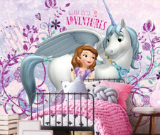 Papier Peint Princesse Sofia Décor Photo Murale 368x254cm Licorne Violet