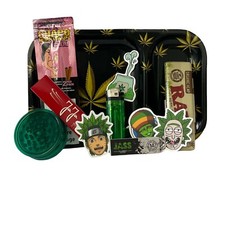 Plateau +Grinder +Etui +Feuilles +Briquet +Blunt +Tips +Stickers - Smoke Gift