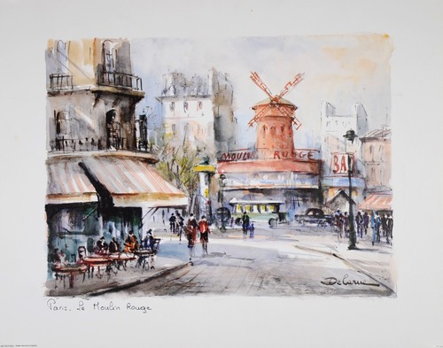 Reproduction aquarelle paris - -,