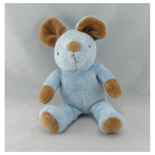 Doudou souris bleu graine - souris,
