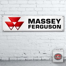 Massey Ferguson Garage Drapeau – Résistant Pour Atelier, 1200 x 305mm Tracteur