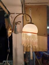 Applique Murale ancienne Verre Franges rose pâle 40 watts220 volt salle de bain 