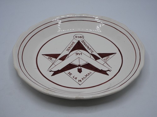 Assiette faience loge - assiette,