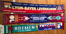 1 écharpe scarf au choix )) COUPE EUROPE - OL LYON V WERDER BREMEN B. LEVERKUSEN