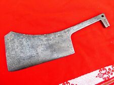 beau couperet hachoir outil ancien feuille de boucher