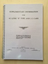 Manuel d'atelier Jaguar Type E
