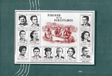 LIVRET MÉMOIRE POSTALE DES COMBATTANTS DE L’OMBRE AVEC BLOC RÉSISTANCE NUMÉROTÉ