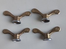 Lot de 4 papillons en laiton Ø 8 pour serrage de roue vélo ancien - old bicycle