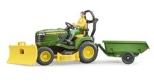 BRUDER - Tracteur tondeuse avec remorque JOHN DEERE - 1/16 - BRU62104