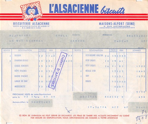 1961 facture l - ,