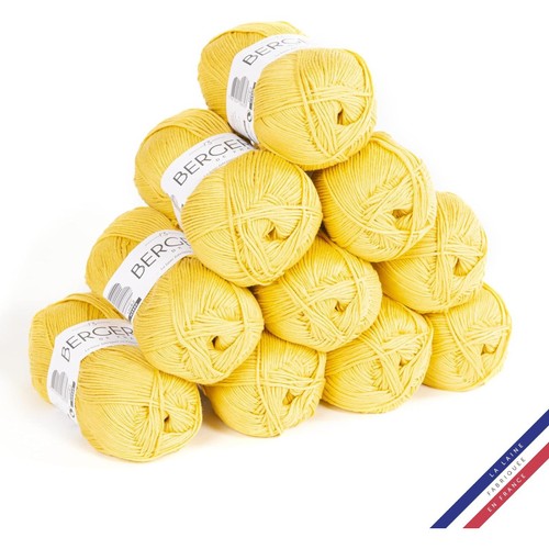 Pelotes laine safran - 10,