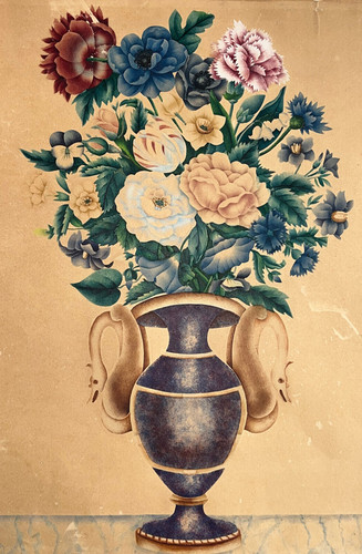 Vase fleurs bouquet aquarelle - fleurs,