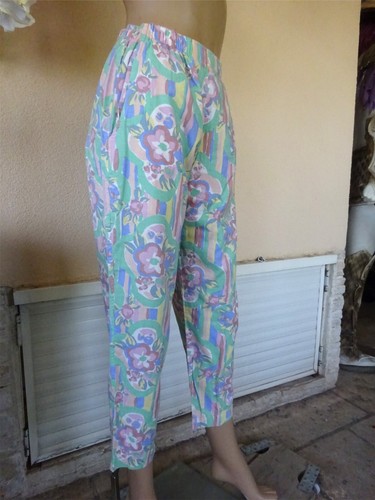 Pantalon ete imprime bleu - d'ete,