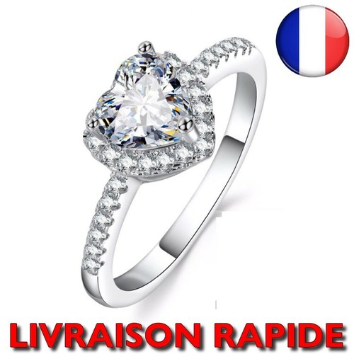 Bague mariage cristal cœur - bague,