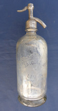 Ancienne Bouteille de SELTZ Eau gazeuse Siphon JACQUELIN  à LINAN Paris Bistrot