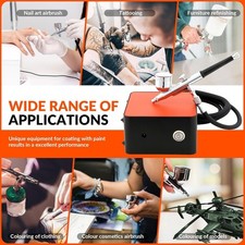 Kit Aérographe avec compresseur, démarrage/arrêt Auto, Nail, Peinture, Modelisme