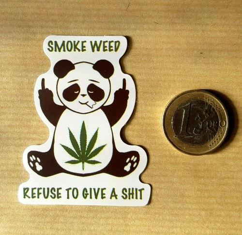 Sticker panda weed cannabis - sticker,