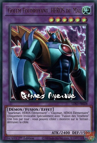 Golem foudroyant - yu-gi-oh,