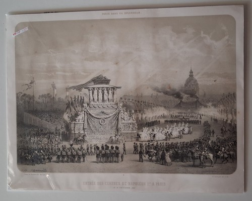 Gravure 1840 retour cendres - gravure,