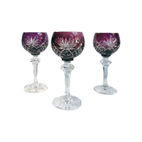 Verres vin cristal - verres, taillé