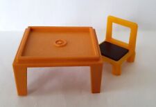 PETITE CHAISE JAUNE ET TABLE BASSE MAISON MODERNE PLAYMOBIL...