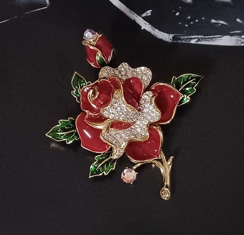Rose éternelle broche - rose, luxe