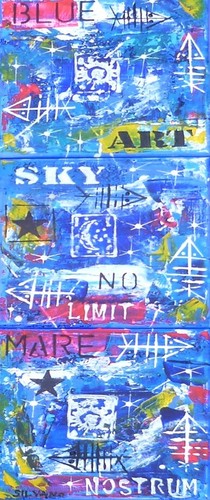 Tableau triptyque acrylique - tableau,