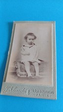 PHOTO CDV ENFANT BÉBÉ   PHOTOGRAPHE   J KENSCKI RUE RICHELIEU PARIS