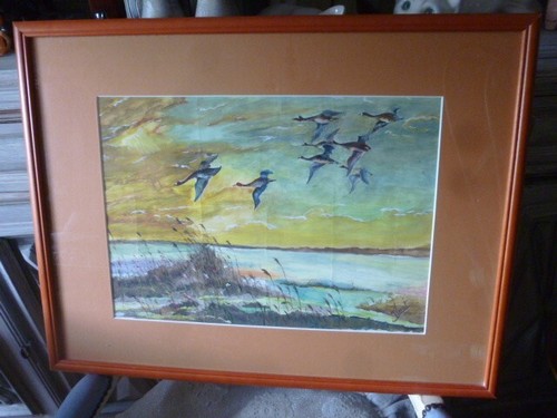 Tableau aquarelle signée - aquarelle,