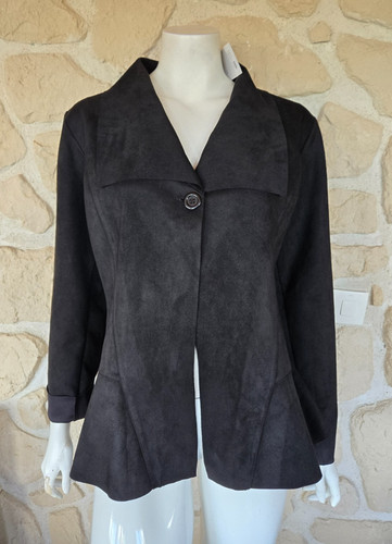 Veste noire toucher peau - , de