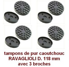 4 X tampons de pur caoutchouc