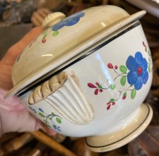 Creil et Montereau Pot à Bouillon Ancien Faïence Service Soupière