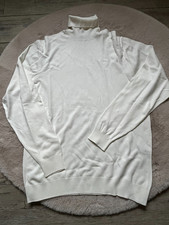 Pull col roulé taille M blanc