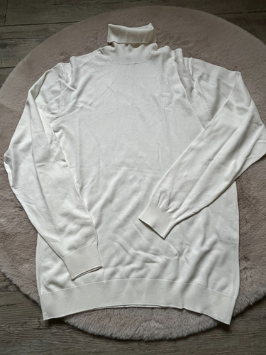 Pull col roulé taille blanc - col,