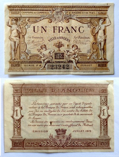 Franc 1915 angers france - 1915,