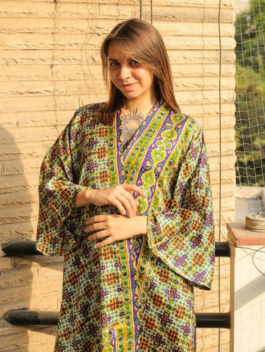 Pure soie midi kimono - soie,