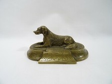 ANCIEN BRONZE CHIEN STATUE SCULPTURE ANIMALIERE PRESSE PAPIER DOG BRONZE ANTIQUE