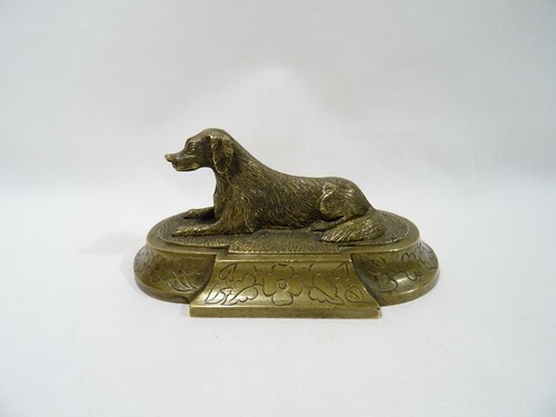 Ancien bronze chien - ancien,